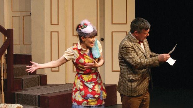 Comedic fun: Lainie Hart and Arran McKenna help dish up every convention of farce possible.