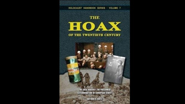A Holocaust denial book for sale online.