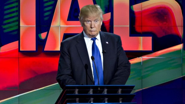 Donald Trump at Thursday's Republican debate.