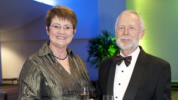 Retiring Pullenvale councillor Margaret de Wit with her husband, Hank de Wit.