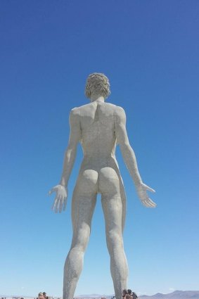 One of the many statues and artworks that adorn the desert for Burning Man.