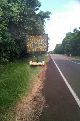 Signs were put up on Thursday warning motorists to slow down.