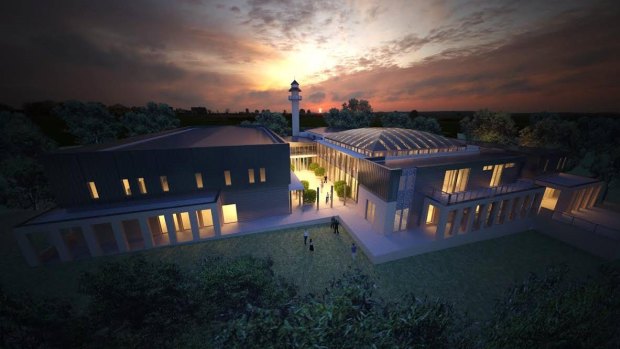 An artist's impression of the proposed Bendigo mosque. 