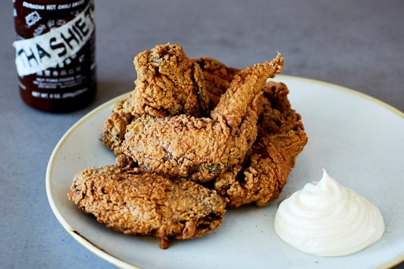 XO FC buttermilk fried chicken wings.