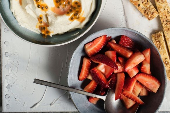 Burnt honey strawberries