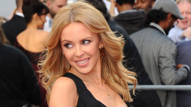 Kylie Minogue at the UK premiere of <i>San Andreas</i>.