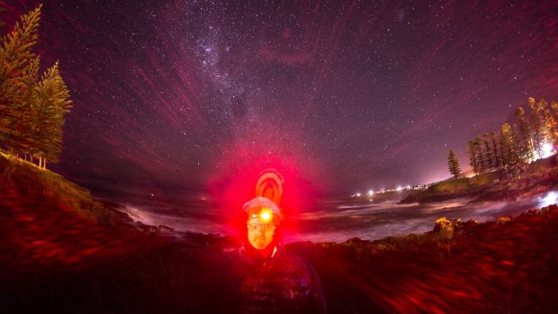 Wollongong man David Finlay hunts for the space junk that lit up Australian skies in July.