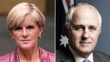Potential PMs? Foreign Affairs Minister Julie Bishop and Communications Minister Malcolm Turnbull.