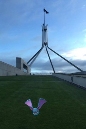 Kayza Grenfell captured this Zubat hanging out at Parliament House.