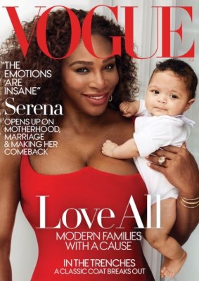 Serena Williams and daughter Alexis Olympia on the cover of Vogue.