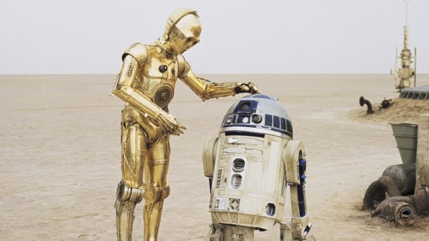 Original Star Wars robot C3PO and R2D2.