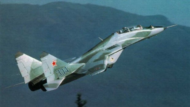 A Mig-29 in action.