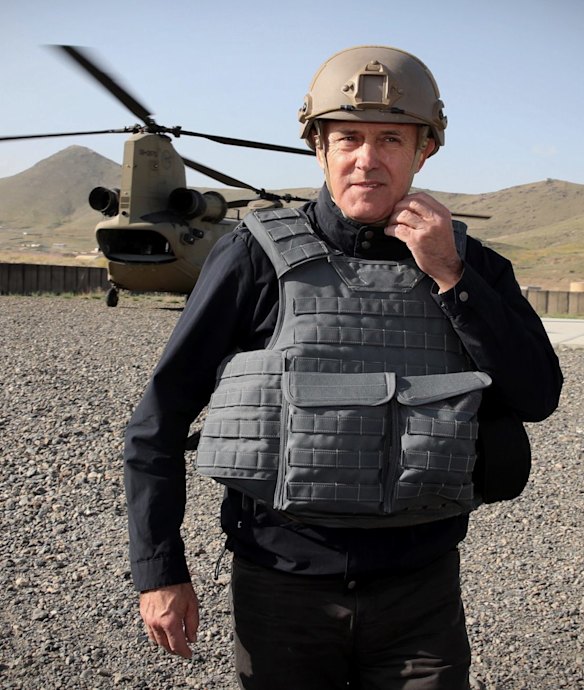 Prime Minister Malcolm Turnbull during a recent visit to troops in Afghanistan.