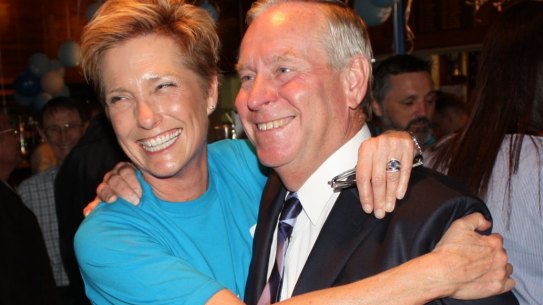Premier Colin Barnett (with Dixie Marshall) needed a Scotch after the election result.