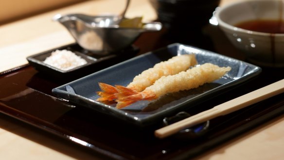 A prawn dish at Tempura Hajime.