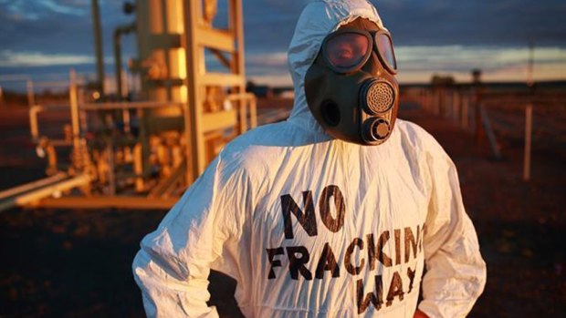 An anti-fracking activist.