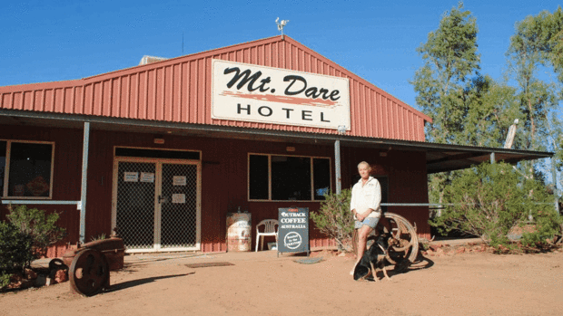 The Mt Dare Hotel, said to be the most isolated pub in Australia.