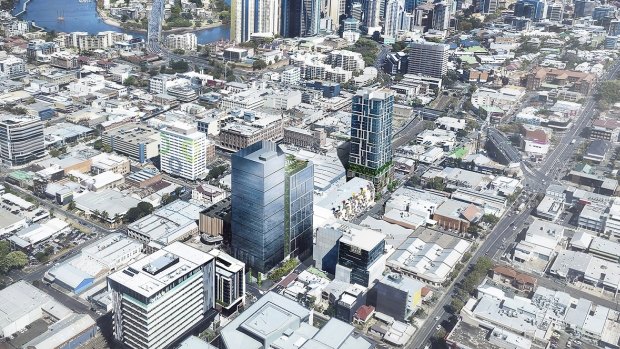 The proposed $500 million ValleyMetro development at the Fortitude Valley train station site.