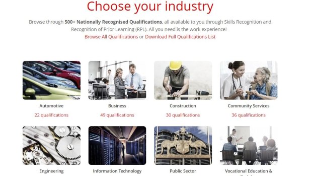 Get Qualified Australia offered a range of qualifications for the Skills Recognition and Recognition of Prior Learning scheme.