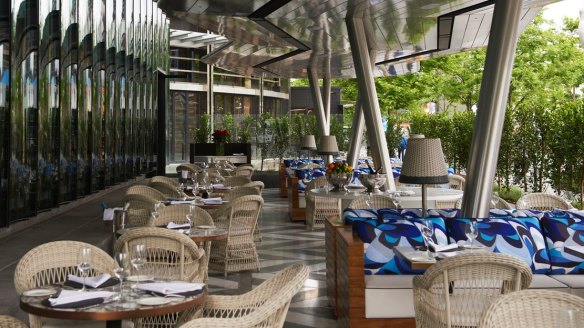 Rosetta's resort-like outdoor dining area.
