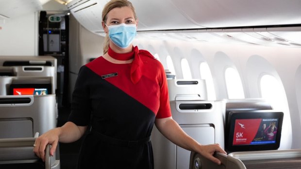 Qantas crew member Megan Walmsley. 