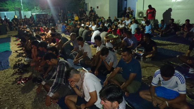 Asylum seekers detained in Nauru protest this month against their treatment.