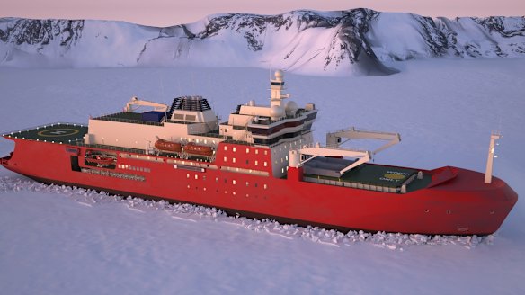 An artist's impression of Australia's new icebreaker.