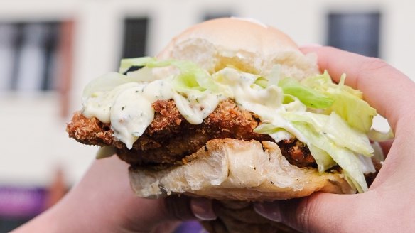 The BFC (buttermilk fried chicken) from Ollie's Deli. 