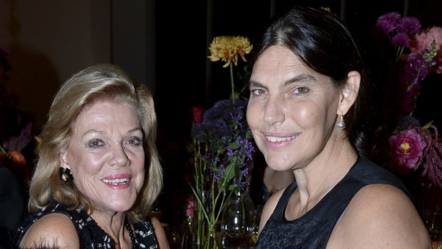 Ros and Gretel Packer pictured at Bulgari Art Award 2016 at the Art Gallery of NSW. 
