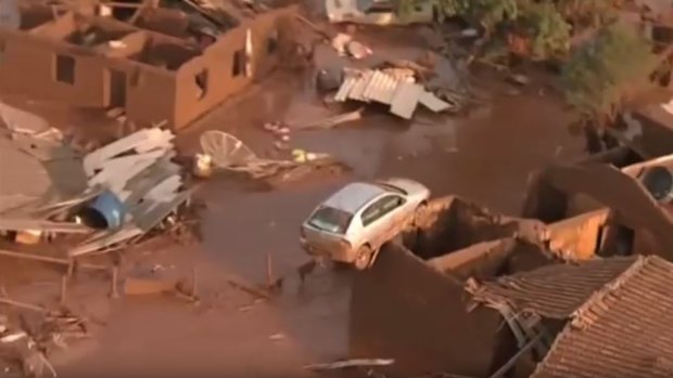 Samarco says it has not yet determined why the dam burst, or the extent of the disaster.
