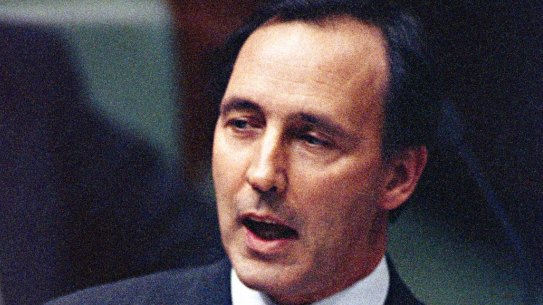 Then prime minister Paul Keating during question time in March 1992. 