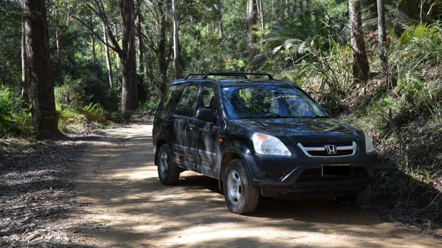 A car police say was used in the alleged abduction of an 18-month-old girl from Canberra. It was found on River Road near Nelligen.