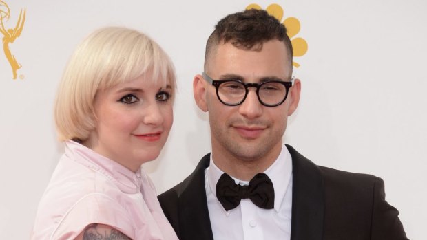 In happier times: Lena Dunham and Jack Antonoff at the Emmys in 2014.