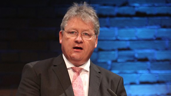 Dr Bruno Kahl, President of the BND speaks at the 60th anniversary of the German Federal Intelligence Service.