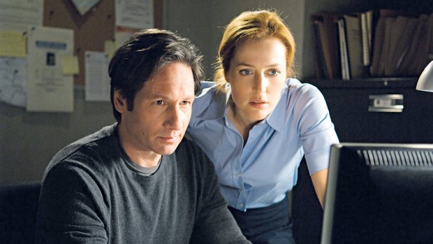 The truth will out ... David Duchovny and Gillian Anderson in the original series of <i>The X Files</i>.