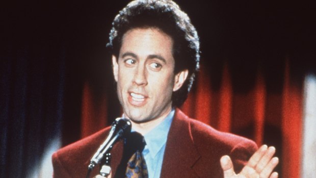 Jerry Seinfeld opens in the fake script with: 'You think they ever get backed up at the gates of Heaven? Too many people die at once, it just overwhelms the system? It’s gotta be like the DMV on a Friday. 'This is taking an eternity. I could've been in Hell by now!''