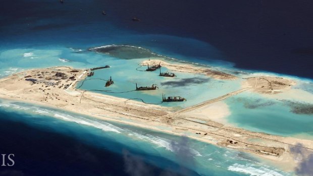 China has built up its presence in the disputed Spratly islands, raising questions over freedom of navigation.