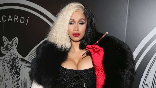 Singer Cardi B attends Bacardi's Dress To Be Free Halloween party at House of Yes on Monday, Oct. 30, 2017, in New York. (Photo by Donald Traill/Invision/AP)