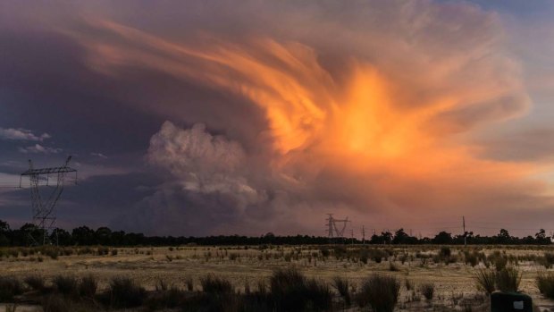 Waroona and Preston Beach were threatened by a fire started by lightning.