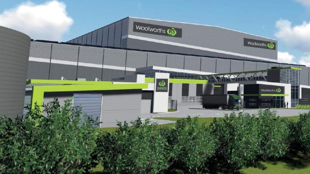 An artist's impression of Woolworths new distribution centre in Dandenong South.