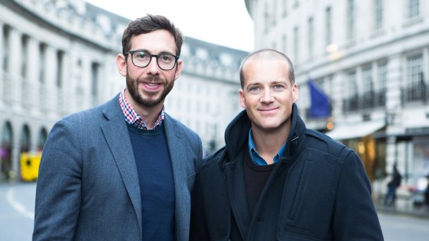 Anthony Svirskis, chief executive of Tribe and founder Jules Lund in London. 