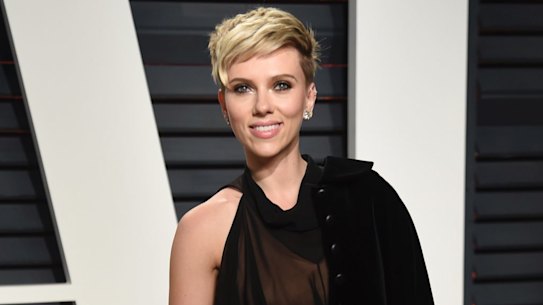 Scarlett Johansson arriving at the recent Vanity Fair Oscar Party.