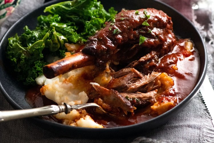 RecipeTin Eats' lamb shanks in red wine sauce.