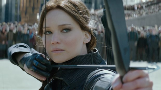 Jennifer Lawrence in The Hunger Games: Mockingjay - Part II.