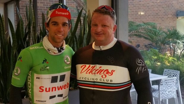 Michael Matthews at the Vikings Cycling Club's ride on Friday.
