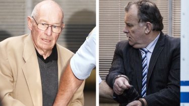 Roger Rogerson (left) and Glen McNamara during their trial for the murder of Jamie Gao during an "inept" drug rip-off.