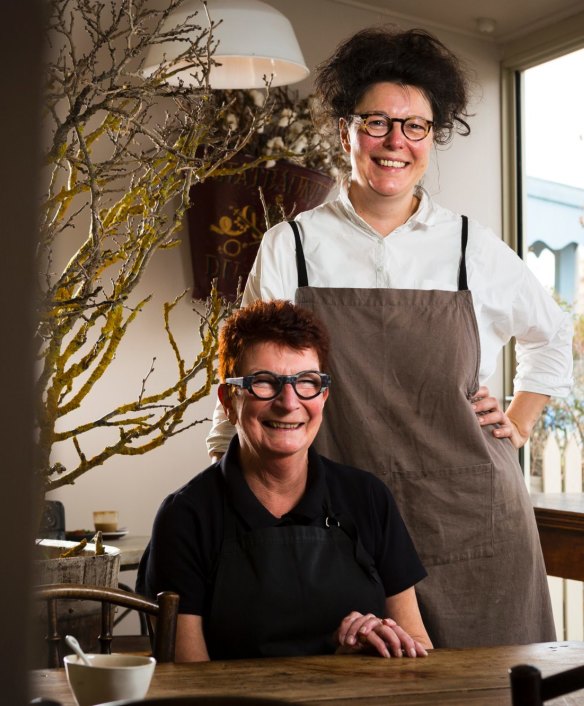 Fig Cafe owners Vicky Falconer (seated) and Julia Bandelli.