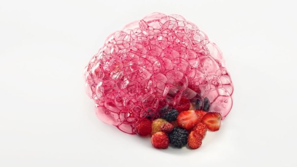 Avant-garde: a dreamy berry fruits dish at Mugaritz.