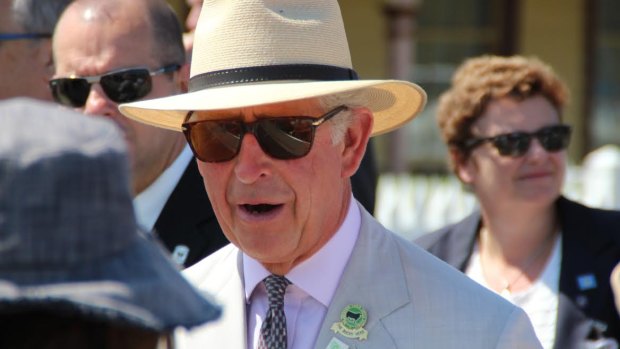 Prince Charles in Albany, WA on Saturday.