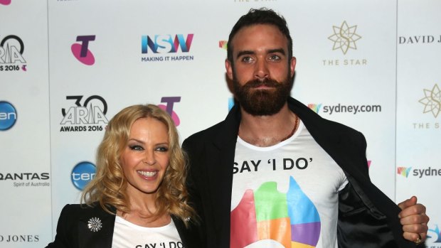 Splitsville: Kylie Minogue and Joshua Sasse.